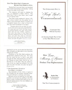 Commands to Keep Before Your Eyes - Inside Page 1